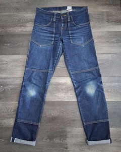 Gamine Workwear Double Knee Sargent Dungarees Selvedge Denim Jeans Size 26x30 - Picture 1 of 12