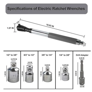 Wrench Extender Tool 1/2 Inch Slim Profile Quick Change for Tight Areas - Picture 1 of 12