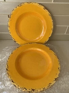Ashland Summer Fiesta Plates Yellow 2 NEW Luncheon Snack Unbreakable Picnic - Picture 1 of 7