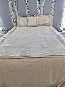 Queen Comforter 84x84 2 Pillow Shams 20x27 Pillow 17x17 100% Cotton Vera Wang - Picture 1 of 12