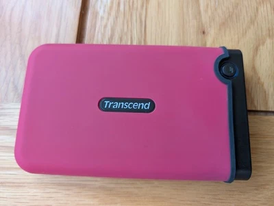 Genuine Transcend Storejet 320gb Red Portable External Hard Drive - Image 1 of 3