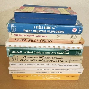 Lot Of 11 Wildflower Plants Identification Field Guides Western Botany RARE  - Foto 1 di 9