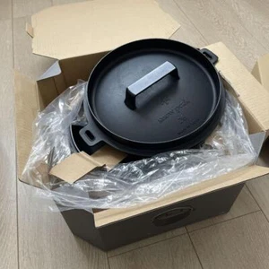 SNOW PEAK Japanese Cast Iron Oven 26 Dutch Oven Black Cookware Japan Outdoor - Picture 1 of 7