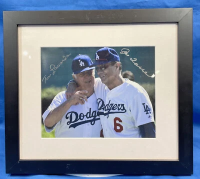 Лос-Анджелес Доджерс в рамке и с подписью Том Ласорда и Джо Торре фото - Изображение 1 из 4