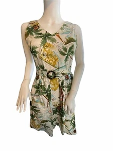 Vintage Sheri Martin Women's Retro Hawaiin Dress Petite Size 4 - Picture 1 of 7