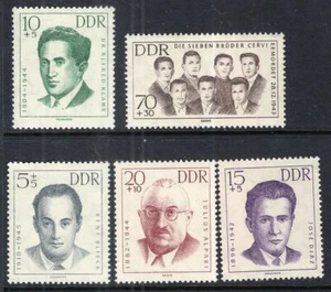 DDR #Mi918-Mi922 MNH 1962 Antifascist Cervi Alpari Diaz Klahr Blieck [B93-B97] - Picture 1 of 1