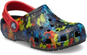 Crocs Kinder Classic TieDye Grafik Clog Splatter Dye/Rot US C7 - Bild 1 von 5