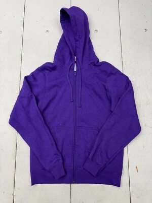 Jaqueta masculina Port & Company roxa estampa gráfica zíper completo tamanho pequeno - Imagem 1 de 4