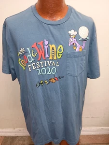 Disney Epcot 2020 Food & Wine Festival Men's 2XL Blue Figment Pocket T-Shirt. - Picture 1 of 3