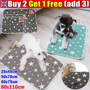 Washable Large Pet Pee Pads Mats Reusable Puppy Training Pad Dog&Cat Toilet Wee - Picture 1 of 12