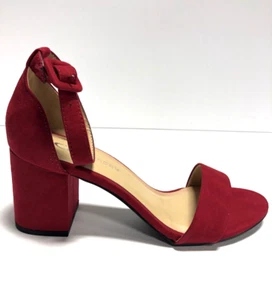 Chinese Laundry Women’s Jody, Red Block Heel Sandals, Size 8M - Picture 1 of 6