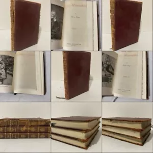 1900’s LES MISERABLES - Complete 3 Volume Set, Victor Hugo, Leather, RARE! - Picture 1 of 23