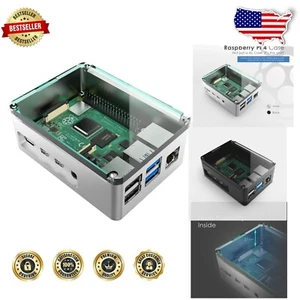 Elegantes Aluminium Pi Gehäuse für Raspberry Pi 4 - Stylisches & funktionales Silber Design - Bild 1 von 11