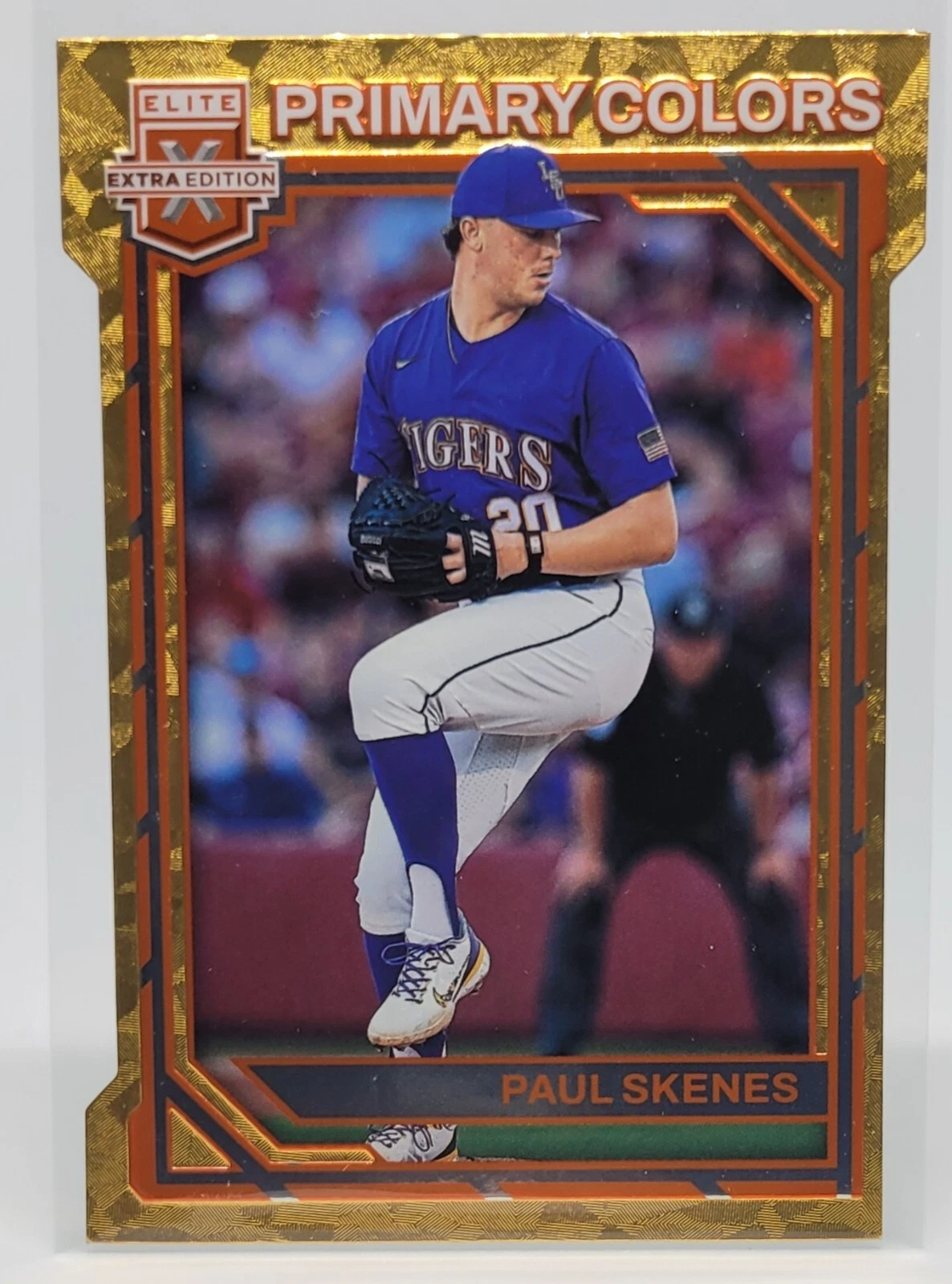 PAUL SKENES 2023 ELITE EXTRA EDITION PRIMARY COLORS ORANGE DIE-CUT RC 16/99