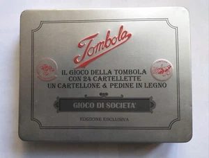 TOMBOLA RARA EDIZIONE SCATOLA IN LATTA GIOCO COMPLETO VINTAGE - Foto 1 di 5