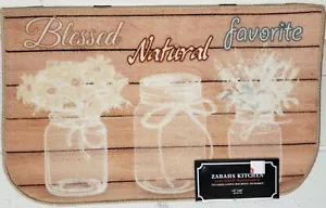 PRINTED NYLON KITCHEN RUG (nonskid)(18"x30") FLOWERS,BLESSED,NATURAL,FAVORITE,ZK - Picture 1 of 12