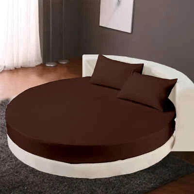 Juego de Sábanas Redondas Calidad Premium Sólidas 1000 TC Todo Diámetro y Color Foto 1 de 4