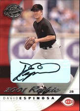 2001 Donruss Class of 2001 Rookie Autographs Card #176 David Espinosa/250