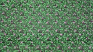 Hirschstoff dunkelgrün mit pinken Hirschen klein Dirndlstoff Trachtenstoff grün - Bild 1 von 2