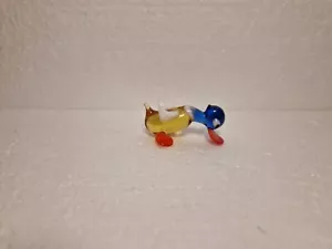 VIDRIO MINIATURA PATO VINTAGE AÑOS 70 - Imagen 1 de 11