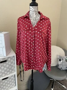 JNSQ Damen POLKA DOT Shirt-Marta Shirt - 100 % Seide - neu mit Etikett - Bild 1 von 4