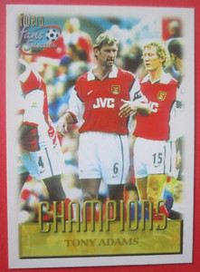 Tony Adams Futera Fans Selection Arsenal 1999 Champions base card #80