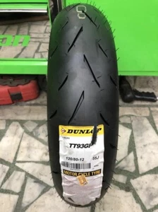 Pneumatico Moto Scooter Dunlop TT93 GP 120/80-12 55J SOFT TL NUOVO - Foto 1 di 2