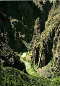 Black Canyon of the Gunnison Colorado Birds Eye View Panoramic c1990 Postcard - Picture 1 of 2