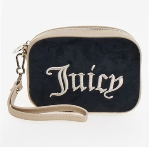 Juicy Couture Cream & Black Velour Clutch Bag. BRAND NEW - Picture 1 of 2