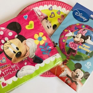 MINNIE MOUSE Platos de Fiesta Servilletas Lámina Globo Kit Decoración Fiesta Pack - Imagen 1 de 10