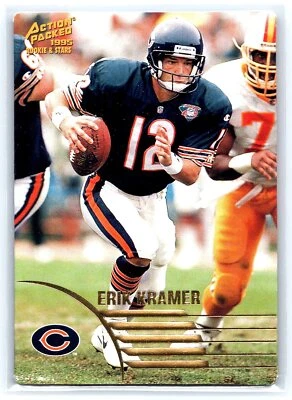 1995 Action Packed Rookies & Stars Football #44 Erik Kramer   Chicago Bears - Image 1 of 2