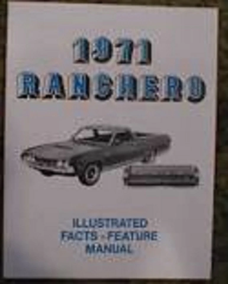 Ford Ranchero 1971 manual de especificaciones características Foto 1 de 1