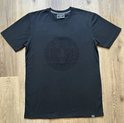 Men’s Black T-shirt Black Rhinestone Tiger Head   Size S - Image 1 of 4