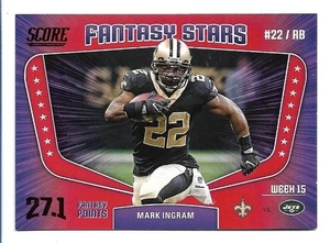 Mark Ingram 2018 Panini Score Fantasy Stars RED #20 - New Orleans Saints - Picture 1 of 2