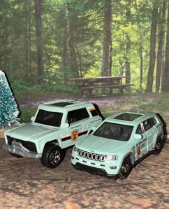Lot Of 2 Matchbox National Parks MBX Field Car & Jeep Grand Cherokee NLFFP 1:64 - Picture 1 of 16