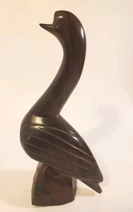 Handgeschnitzter maritimer Vogel aus Eisenholz Skulptur Küstenvogel Figur 8,75 Zoll - Bild 1 von 12
