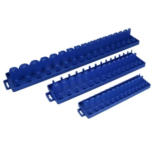 1/4" 3/8" And 1/2" Drive ABS Plastic Metric Socket Holder Tray Shallow and Deep - Picture 1 of 6