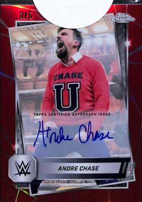 2025 Topps Chrome Andre Chase Red Refractor Auto /5 - Image 1 of 2