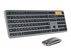 ProtoArc Backlit Bluetooth Keyboard and Mouse for Mac - Picture 1 of 2