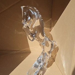 BACCARAT CRYSTAL REARING HORSE SCULPTURE 9" TALL. Beautiful  Horse MoiUnique - Picture 1 of 24