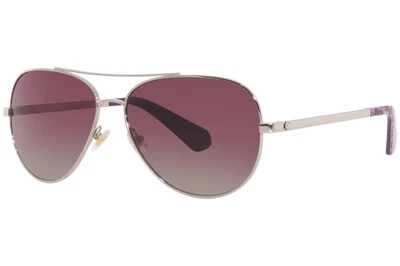 Gafas de sol para mujer Kate Spade Avaline2/S YB7/JR plateadas/polarizadas borgoña 58 mm Foto 1 de 4