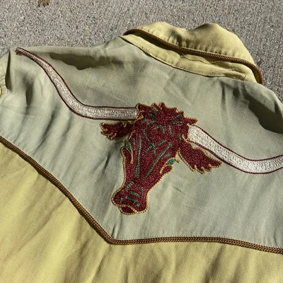 Vintage 40s Frontex Model Western Shirt Chainstitched - Image 1 of 4