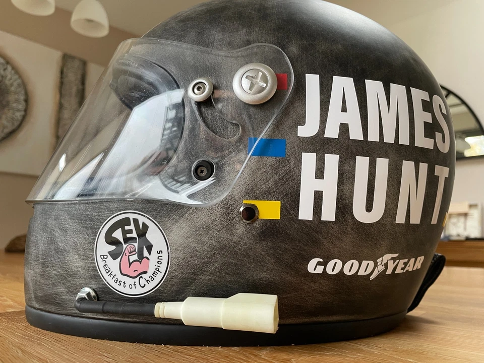 James Hunt 1:1 World Champion 1/1 Helm Helmet Formel 1 *TOP + RAR* Replika Gr. L - Bild 1 von 4