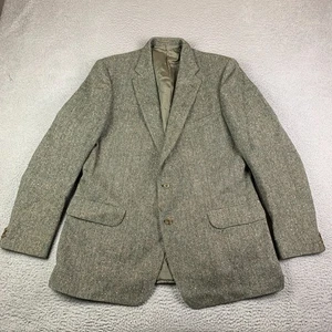 Magee Donegal Tweed Blazer Jacket Sport Coat Mens 44L Wool Herringbone Green - Picture 1 of 16