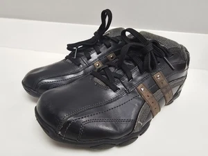 Skechers Diameter Blake Black Leather Casual Sneaker Shoes 61781 Men Size 10 - Picture 1 of 21