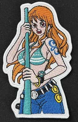 NAMI Parche Figura Bordado One Piece Logo Insignia Acción Bolsa Sombrero Camisa Anime Foto 1 de 2