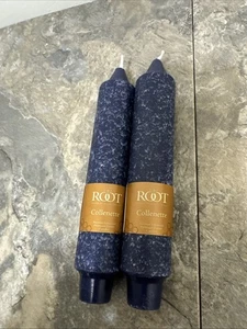 ROOT Collenette Candles 7” Abyss Blue - set of 2  597220 NEW - Picture 1 of 6