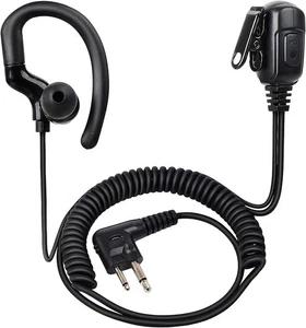 HYS G‑Shape PTT Earpiece with Mic for Motorola 2‑Pin Radios – Security Headset - Afbeelding 1 van 5