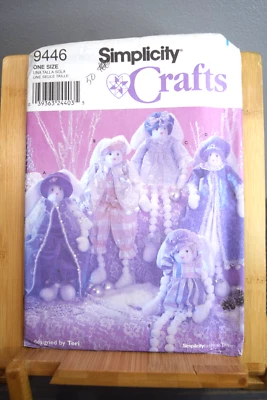 Simplicity 9446 Snowball Bunnies & Clothes Pattern UNCUT - Image 1 of 4