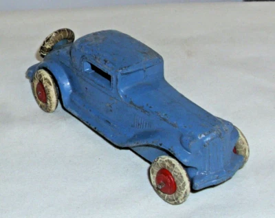 BARCLAY 1930s BLUE PACKARD COUPE CAR 1930s SLUSH DIECAST METAL TOY - Image 1 of 4